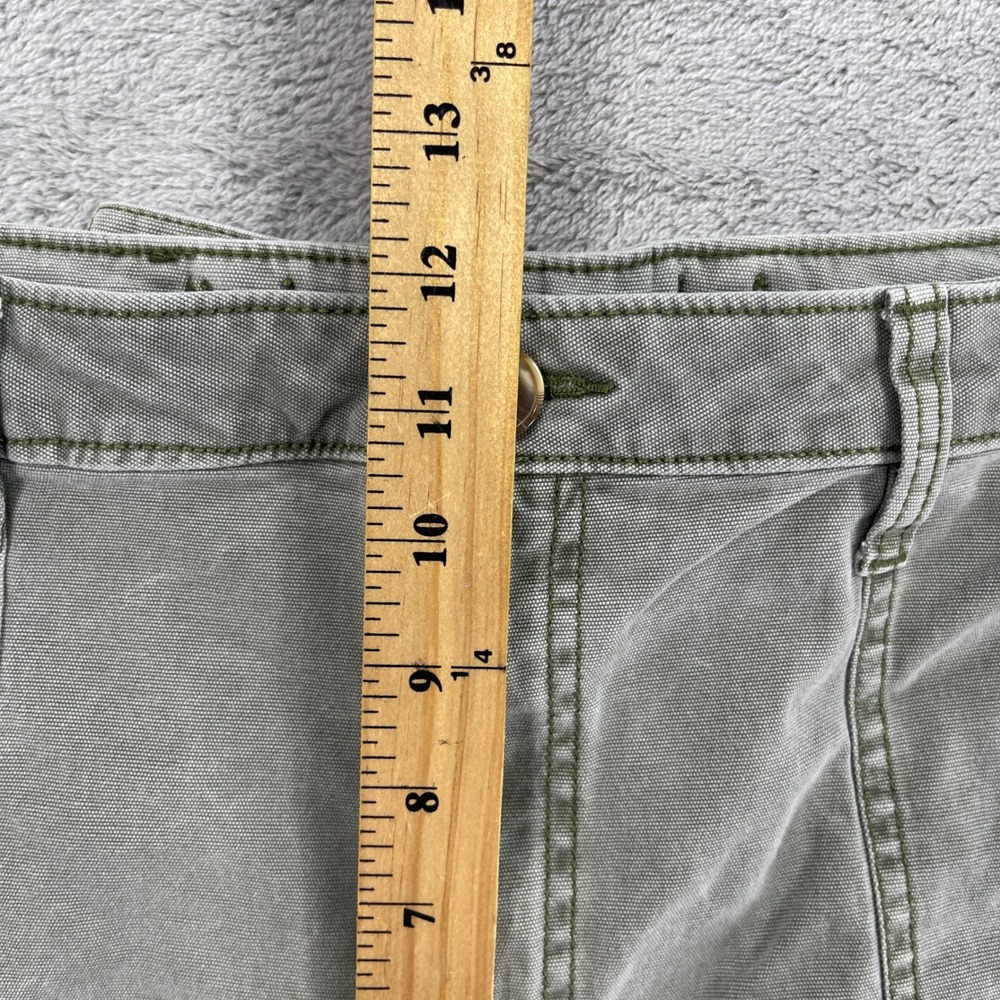 Old Navy Pants Women 14 Green Utility Carpenter High Waisted Cinch Back Canvas - Picture 13 of 16
